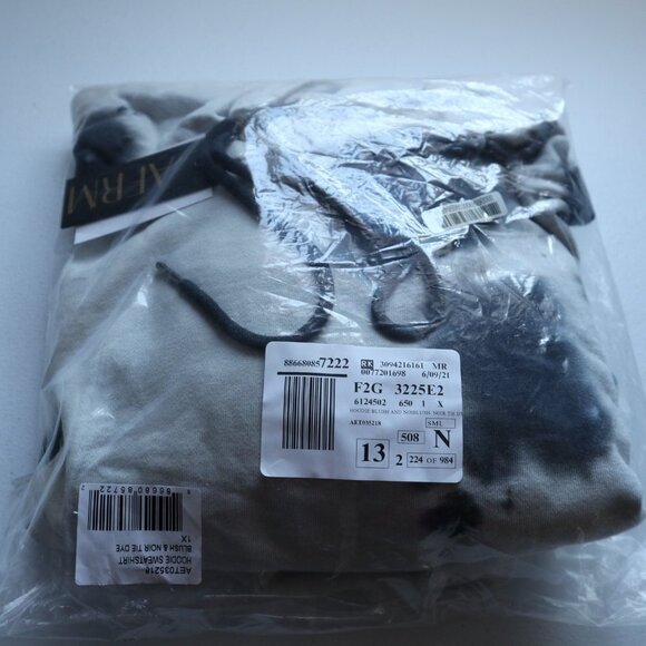 NEW  AFRM Tie Dye Crop Hoodie / blush - noir size 1X - Picture 10 of 11